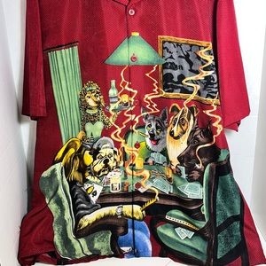 Glorious “Dogs playing poker” shirt in excellent condition. Sized XXL.